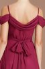 Prinzessin Chiffon Ärmelloses Schulterfreier Ausschnitt Bodenlanges Brautjungfernkleid - 4