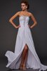 Robe de bal naturel de fourreau avec perle longueur au ras du sol en chiffon - 1