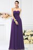 Drapiertes Prinzessin A Linie Bodenlanges Brautjungfernkleid aus Chiffon - 24