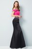 Satin Meerjungfrau Stil Reißverschluss Ärmelloses Normale Taille Abendkleid - 3