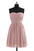 Perlenbesetztes Herz-Ausschnitt Chiffon plissiertes Ärmelloses kurzes Jugendweihekleid - 1