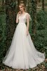 Normale Taille Faszinierend Extravagantes Formelles Brautkleid mit Bordüre - 5