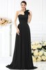 Robe demoiselle d'honneur plissage avec fleurs avec chiffon ligne a au drapée - 2
