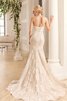 Robe de mariée romantique avec sans manches de traîne moyenne de sirène en tulle - 2