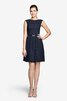 Robe demoiselle d'honneur bref avec manche épeules enveloppants noeud - 18