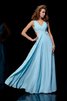 Prinzessin Normale Taille Anständiges Abendkleid mit Offenen Rücken mit Applike - 1
