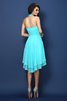 Reißverschluss A Linie Prinzessin Plissiertes Brautjungfernkleid aus Chiffon - 30