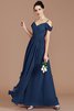 Prinzessin Chiffon Ärmelloses Schulterfreier Ausschnitt Bodenlanges Brautjungfernkleid - 16