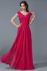 Vestido de Noche de Corte princesa de Imperio Cintura de Manga corta de Abalorio - 1