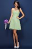 Robe demoiselle d'honneur naturel plissé bref ligne a en satin - 26