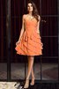 Vestido de Dama de Honor de Corte-A de Escote Corazón de Sin mangas de Corto - 20