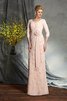 Normale Taille Enges V-Ausschnitt Bodenlanges Brautmutterkleid mit Blume - 5