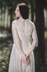 Robe de mariée arrivée au mollet haute qualité au jardin avec zip derniere tendance - 4