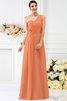 Empire Taille Prinzessin Reißverschluss Bodenlanges Brautjungfernkleid mit Plissierungen - 20