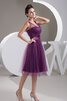 Tüll knielanges Jugendweihekleid mit Blume mit Spaghettiträger - 2