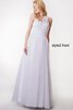 Moderno Vestido de Dama de Honor de Escote de Tirantes Espaguetis con Cintas - 4