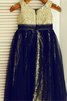 Robe de cortège enfant en tulle encolure ronde avec fleurs avec zip ligne a - 3