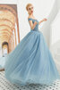 Robe de bal en satin en tulle ligne a charme romantique - 3