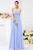 Robe demoiselle d'honneur plissage longue jusqu'au sol avec fleurs manche nulle - 17