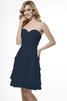 Reißverschluss Herz-Ausschnitt Normale Taille Chiffon Prinzessin Brautjungfernkleid - 9