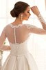 Romántico Vestido de Novia de Corte-A de Volante de Cola Barriba de Largo - 4