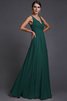 Normale Taille A Linie V-Ausschnitt Prinzessin Bodenlanges Brautjungfernkleid - 13