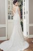 Elegante Vestido de Novia de Corte Recto de Escote en V de Hasta el suelo de Flores - 2