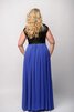Empire Taille Reißverschluss Empire Ballkleid mit Schmetterlingsknoten mit kurzen Ärmeln - 2
