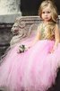 Robe de cortège enfant de mode de bal jusqu'au sol avec fleurs exquis naturel - 1
