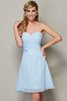 Robe fête de la rentrée naturel avec fleurs a-ligne fermeutre eclair en chiffon - 1