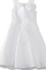 Robe de cortège enfant plissage avec zip de tour de ceinture empire ligne a en taffetas - 1
