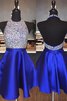 A Linie Ärmelloses Natürliche Taile Auffällig Kurzes Abiballkleid - 1