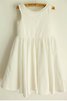 Natürliche Taile Ärmelloses Prinzessin Blumenmädchenkleid mit Rüschen aus Chiffon - 2