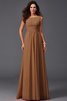 Chiffon Prinzessin Anständiges Brautjungfernkleid mit Rüschen ohne Ärmeln - 5