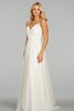 V-Ausschnitt Strand Perlenbesetztes Chiffon Spitze informelles Brautkleid - 1