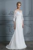 Robe de mariée en 3/4 manche de sirène charmant avec broderie simple - 3