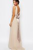 Elegante Vestido de Dama de Honor de Corte-A de Fajas de Sin mangas de Hasta el suelo - 2