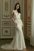 Robe de mariée fermeutre eclair avec perles absorbant longueur au ras du sol elégant - 1