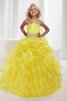 Robe de cortège enfant longue avec fleurs avec perle avec zip avec sans manches - 1