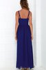 Robe demoiselle d'honneur long simple avec sans manches avec chiffon - 2