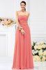 Drapiertes Prinzessin A Linie Bodenlanges Brautjungfernkleid aus Chiffon - 28