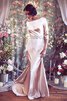 Robe de mariée facile ruché de traîne courte longueru au niveau de sol ceinture en étoffe - 5