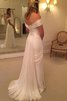 Sweep train A Linie Normale Taille Prinzessin Schulterfreier Ausschnitt Brautkleid - 2