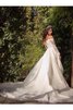 Abito da Sposa Senza Maniche moda Lungo con Maniche Lunghe sexy Coda A Strascico Cappella - 4
