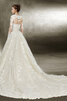 Robe de mariée de traîne mi-longue à la mode a salle intérieure de col haut modeste - 4