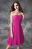 Robe demoiselle d'honneur bref de lotus avec zip a-ligne avec sans manches - 11