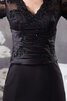 Meerjungfrau Stil Abendkleid mit V-Ausschnitt mit Applikation - 4
