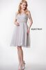 Robe demoiselle d'honneur plissé textile en tulle ceinture ruché a-ligne - 5
