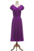 Robe demoiselle d'honneur plissage discrete a-ligne en chiffon entrecroisé - 1