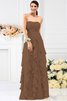 Robe demoiselle d'honneur longue plissé de bustier jusqu'au sol au drapée - 4